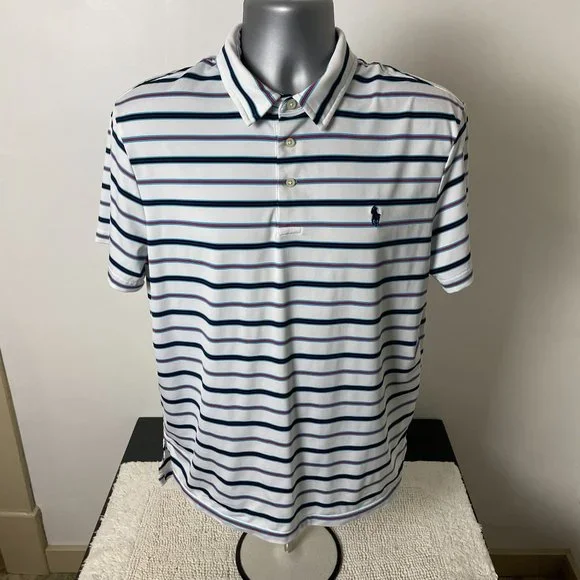 POLO RALPH LAUREN PERFORMANCE SHORT SLEEVE 3 BUTTON GOLF SHIRT MEN'S SIZE LARGE - Picture 2 of 5